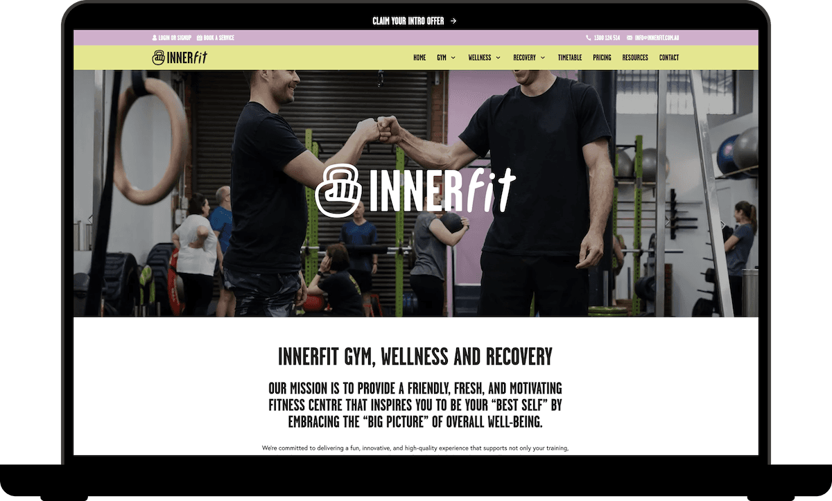 InnerFit website rebuild in 2025